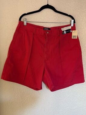 Vintage polo Ralph Lauren Andrew Chino Shorts brick red color Size 36 Cotton NWT